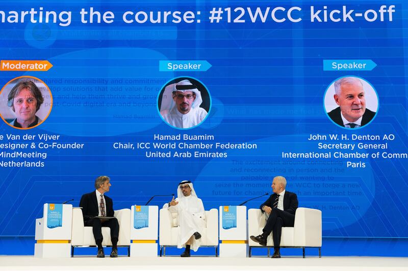 Hamad Buamim, president and chief executive of Dubai Chamber and chairman of the ICC-World Chambers Federation, said the blend of a virtual and in-person event was an important milestone in terms of bridging geographical distances. Image: Supplied
