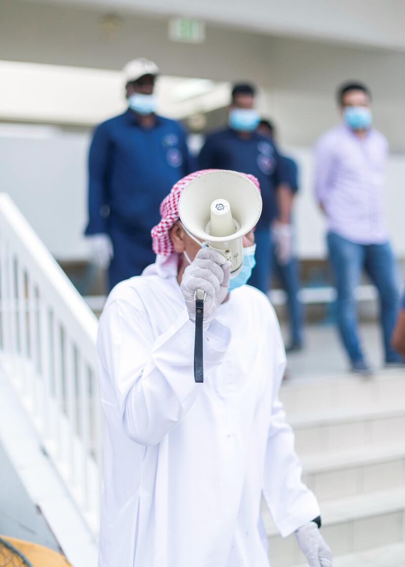 AJMAN, UNITED ARAB EMIRATES. 12 APRIL 2020. 
Ajman Fish Market’s auction.
(Photo: Reem Mohammed/The National)

Reporter:
Section: