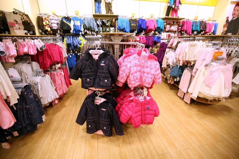 November 26, 2008 / Abu Dhabi / Winter children's clothing at the Mother Shop in Abu Dhabi Mall November 26, 2008. (Sammy Dallal / The National) 


 *** Local Caption ***  sd-112608-kidsclothes01.jpgsd-112608-kidsclothes01_2.jpg
