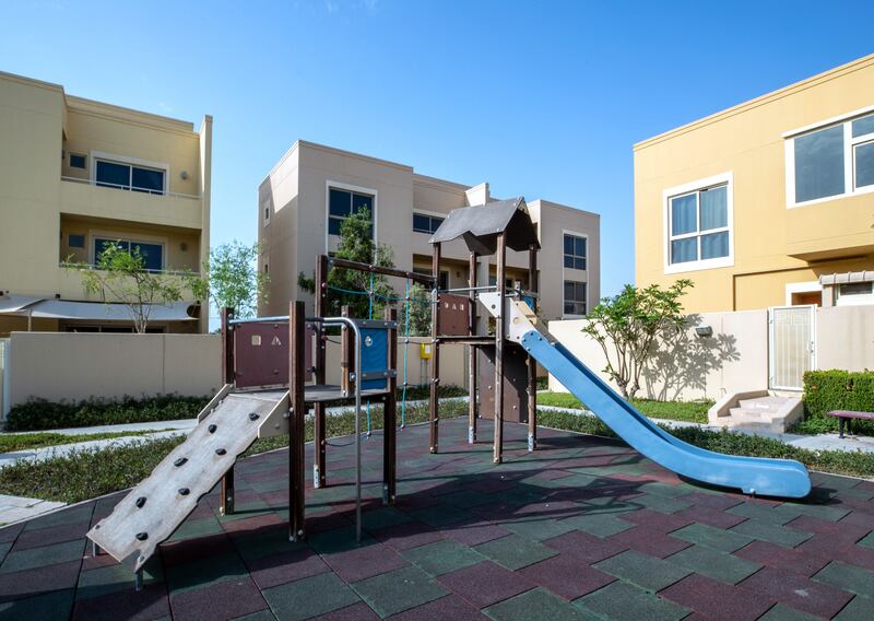 Al Raha Gardens has lots of play areas. 