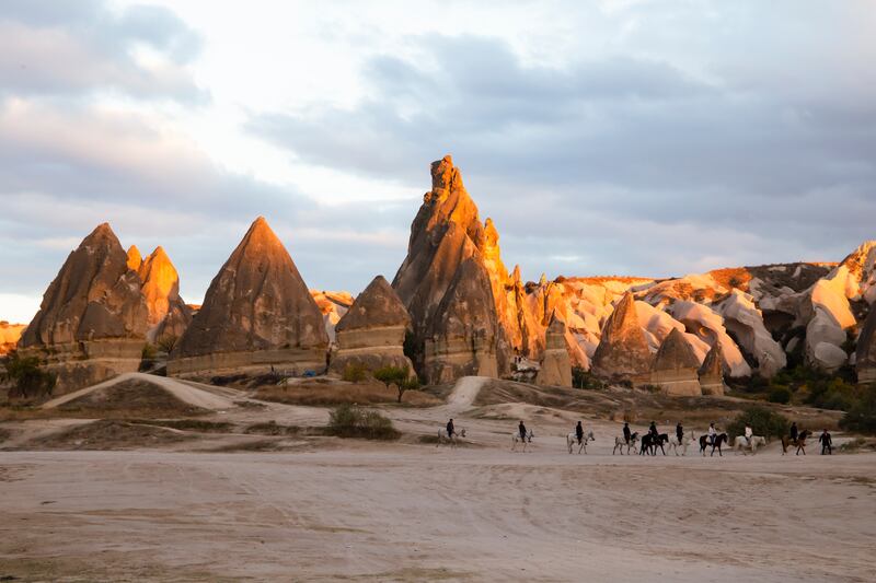 A view over the mountains of Goreme in Cappadocia, Turkey. NurPhoto via Getty Images