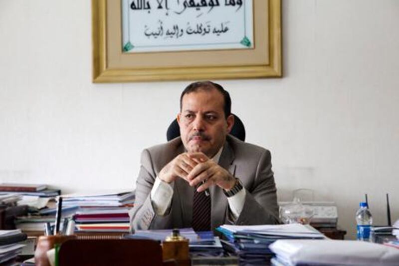 Egyptian Information Minister Salah Abdel Maqsoud during an interview in his office in Cairo, Egypt, Monday, March 11, 2013. sb/Photo by Shawn Baldwin