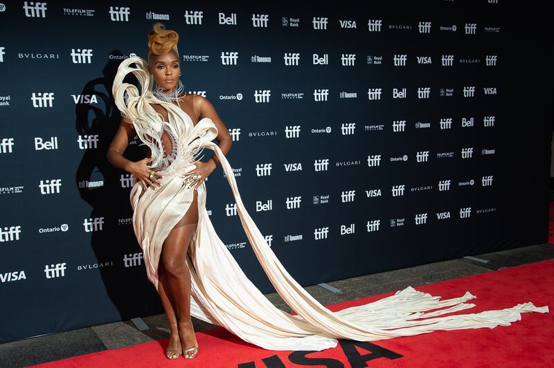 Janelle Monae, wearing Iris van Herpen, arrives for the screening of Glass Onion: A Knives Out Mystery during the 47th Toronto International Film Festival on September 10, 2022. EPA