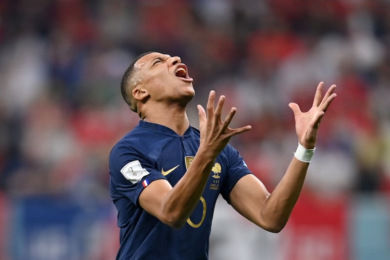 Kylian Mbappe is frustrated. Getty