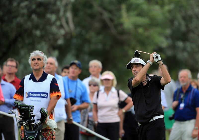 DUBAI, UNITED ARAB EMIRATES - JANUARY 29:  Alice Cooper of the USA the legendary rock star during the Challenge match at The Jebel Ali Hotel and Golf Resort as a preview for the 2013 Dubai Desert Classic on January 29, 2013 in Dubai, United Arab Emirates.  (Photo by David Cannon/Getty Images) *** Local Caption ***  160322612.jpg