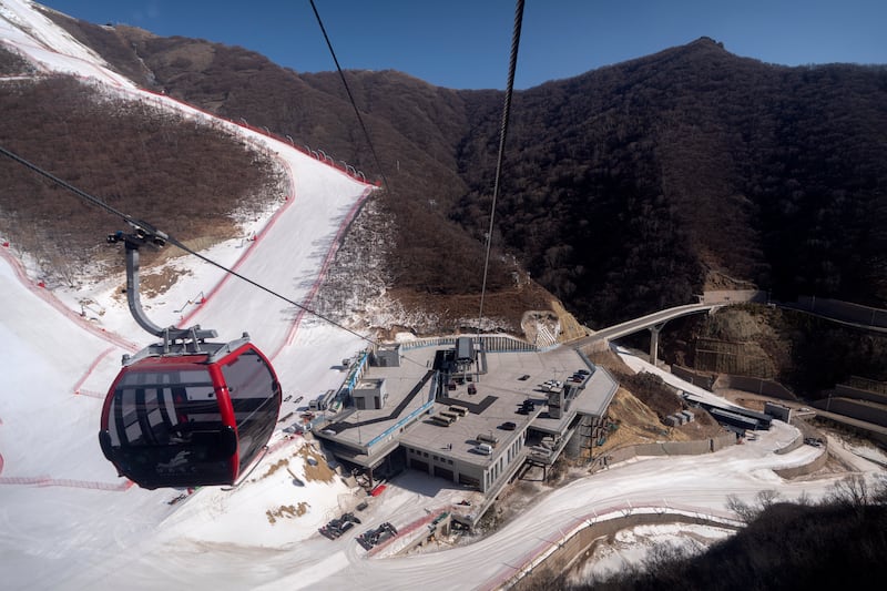The Yanqing National Alpine Skiing Centre will host alpine skiing competitions during the Beijing Winter Olympics. AP