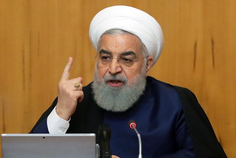 epa07563893 (FILE) - A handout photo made available by the Iranian Presidency Office shows Iran's President Hassan Rouhani speaking during a government meeting in Tehran, Iran, 08 May 2019 (reissued 12 May 2019). Iran's President Rouhani has provisionally rejected the offer of talks made by US President Trump. Trump should first withdraw the partial withdrawal from the nuclear agreement and the sanctions, according to the web portal of the Iranian presidential office.  EPA/IRANIAN PRESIDENCY OFFICE HANDOU  HANDOUT EDITORIAL USE ONLY/NO SALES
