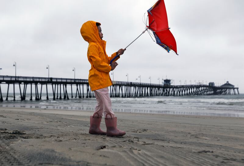 Strong winds to contend with on Imperial Beach, San Diego. AP