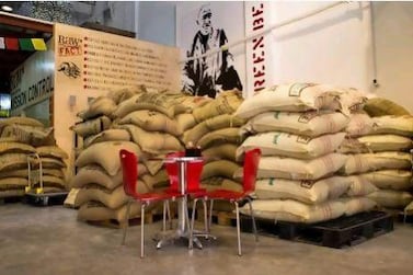 The interior of Raw Coffee Company’s warehouse in Al Quoz. Razan Alzayani / The National
