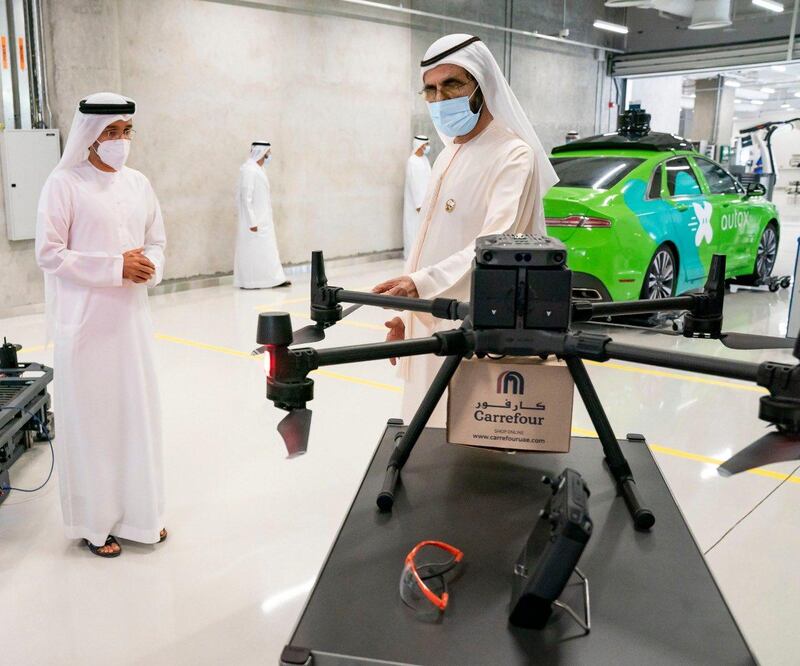 Sheikh Mohammed bin Rashid Al Maktoum tours Dubai Future Labs