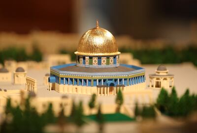 A model of the Dome of the Rock at Sharjah Museum of Islamic Civilisation. Chris Whiteoak / The National