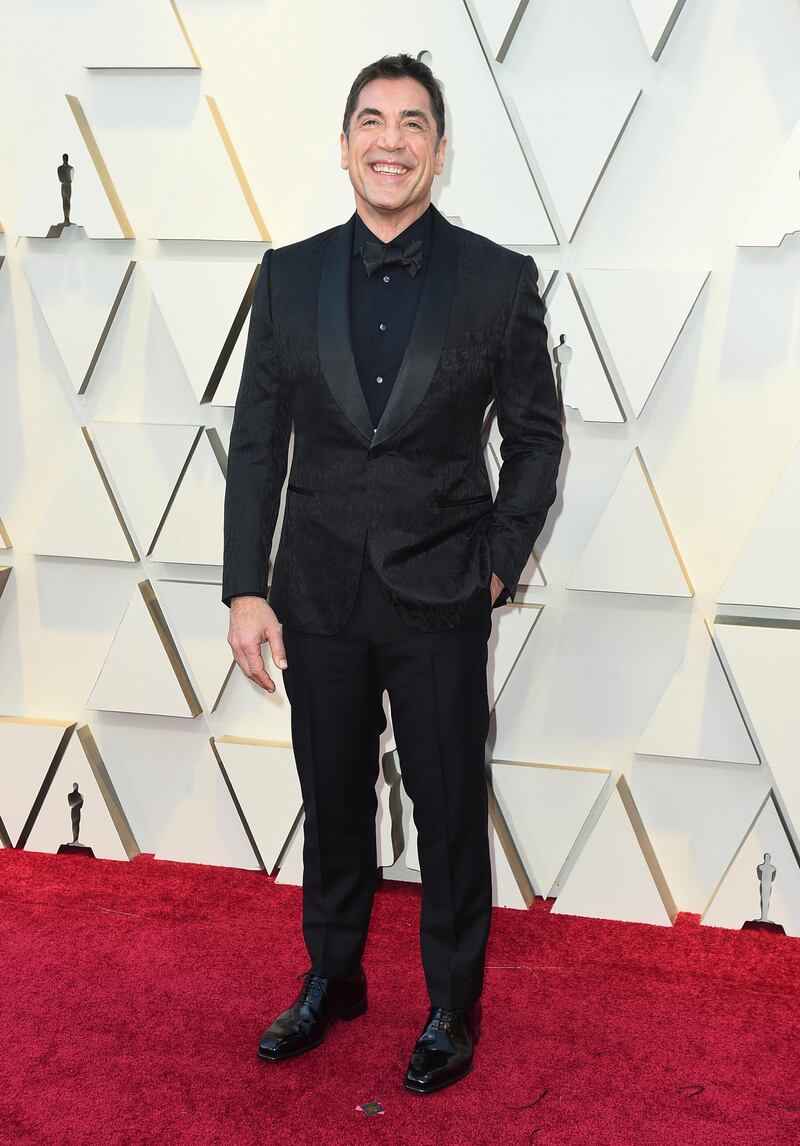 Javier Bardem in Ermenegildo Zegna at the 91st Academy Awards. AP