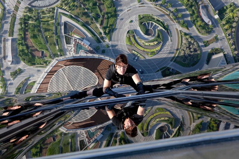 Tom Cruise in Mission: Impossible - Ghost Protocol, which features the breathtaking Burj Khalifa stunt. Photo: Paramount Pictures