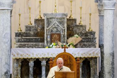 Pope Francis has spoken of his determination that the Iraqi Christian tradition lives on. AP