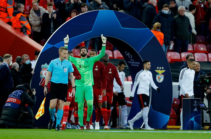 LIVERPOOL RATINGS: Alisson Becker - 6. The Brazilian was left exposed on all three Benfica goals. He made an excellent save at the near post from Nunez just before the striker scored his team’s third. Reuters