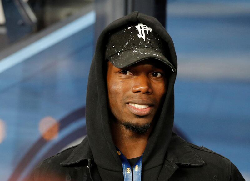 Soccer Football - Premier League - Manchester City v Manchester United - Etihad Stadium, Manchester, Britain - December 7, 2019  Manchester United's Paul Pogba in the stands before the match  REUTERS/Phil Noble  EDITORIAL USE ONLY. No use with unauthorized audio, video, data, fixture lists, club/league logos or "live" services. Online in-match use limited to 75 images, no video emulation. No use in betting, games or single club/league/player publications.  Please contact your account representative for further details.