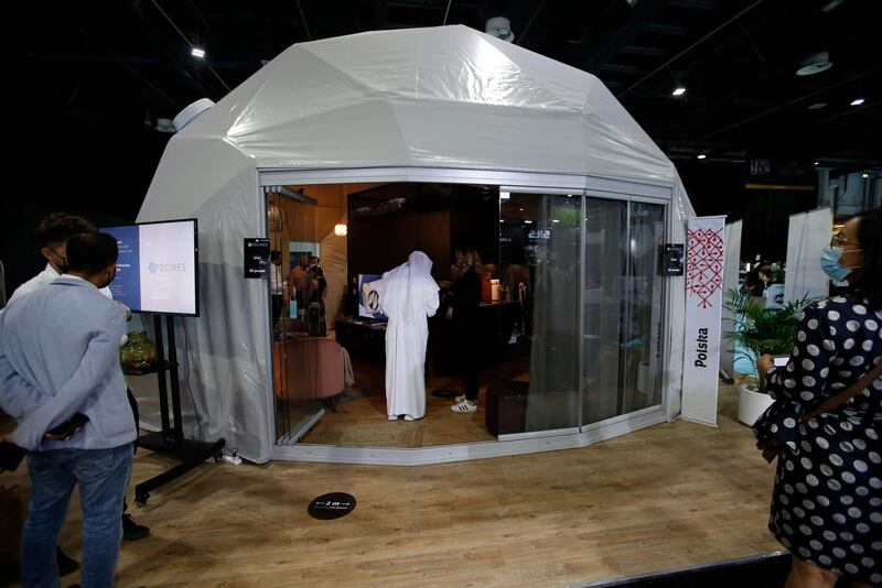 Hospitality exhibits at the Hotel Show Dubai. EPA