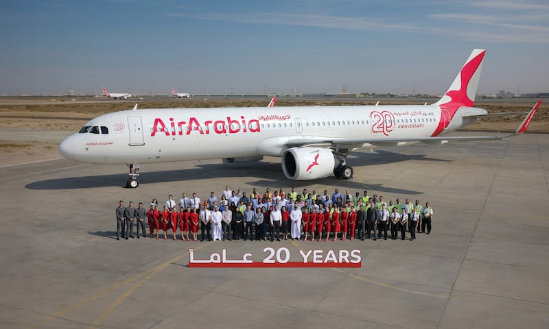 Air Arabia is marking 20 years of service since it began operations in October 2003. Photo: Air Arabia