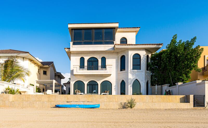 VILLA PRICES FROM CBRE: Palm Jumeirah: Dh3,921 per square foot — up 3.1 per cent in December month on month, up 2.6 per cent in November, up 3.0 per cent in October, up 0.2 per cent in September, up 1.9 per cent in August, up 4.6 per cent in July, up 4.9 per cent in June, up 5 per cent a month in May, up 5 per cent in April.