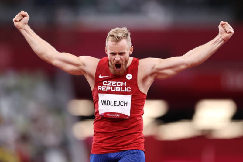 Jakub Vadlejch of Team Czech Republic grabbed silver in the men's javelin throw.