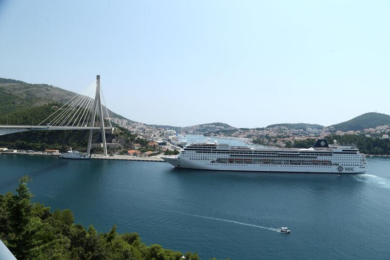 Cruise ship is seen entering Gruz port in Dubrovnik, Croatia, August 2, 2018. Picture taken August 2, 2018. REUTERS/Antonio Bronic