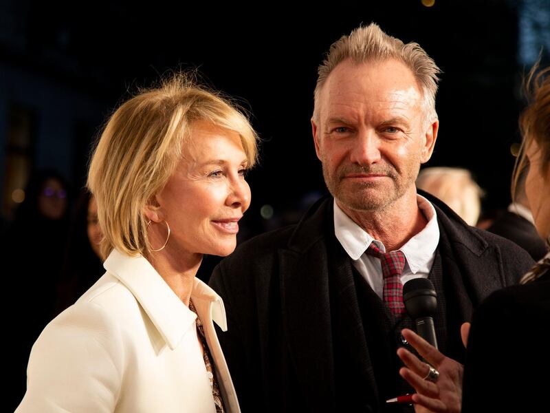 Trudie Styler, left, and Sting, right, attend the 35th anniversary screening for 'This is Spinal Tap' during the 2019 Tribeca Film Festival on April 27, 2019. AP
