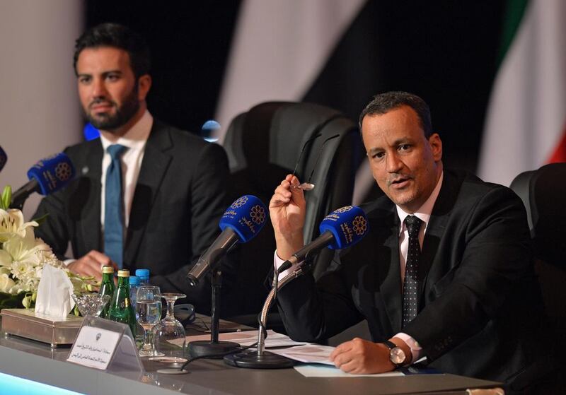 The deal came during a meeting of the joint working group on prisoners and detainees formed by UN special envoy Ismail Ould Cheikh Ahmed, pictured above right. Raed Qutena/EPA