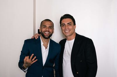 Footballer Dani Alves and Ciro Arianna, co-founder and chief executive of ColossalBit and MetaTerrace.