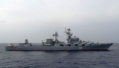 The Russian missile cruiser Moskva. AFP