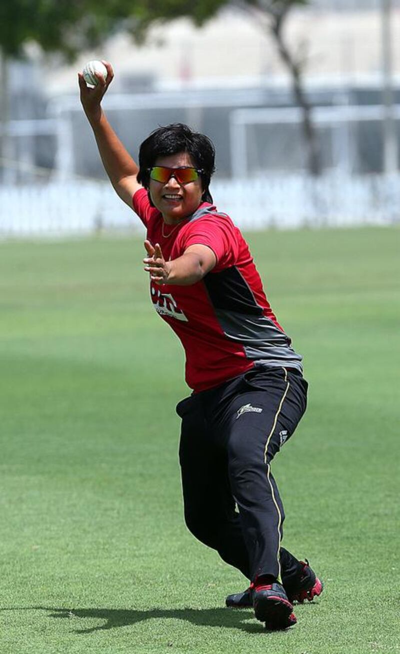 Chaya Mughal of the UAE women's cricket team. Satish Kumar / The National