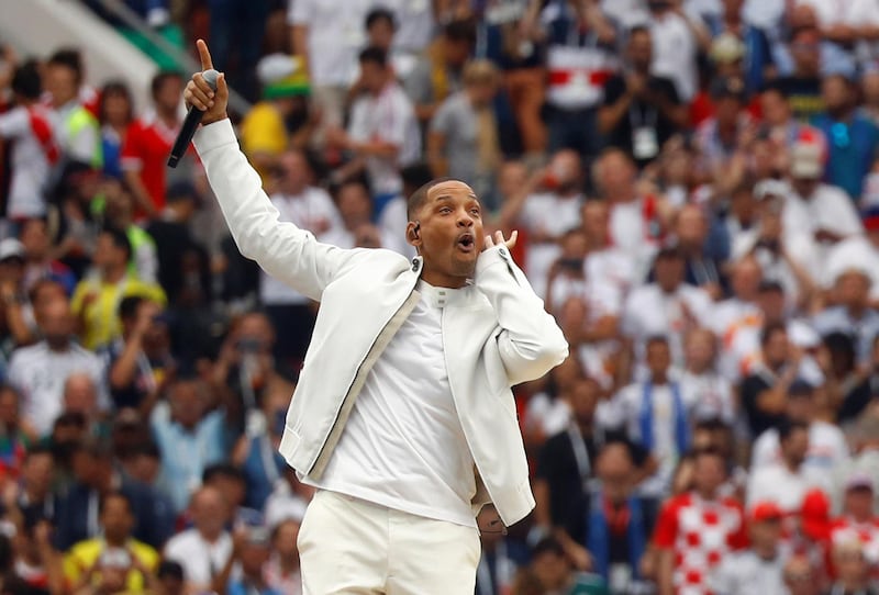 Singer Will Smith performs during the closing ceremony. Reuters