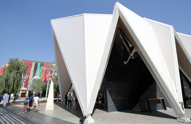 The Good Place Pavilion by Expo Live is located in the Opportunity district of the Expo 2020 Dubai site.