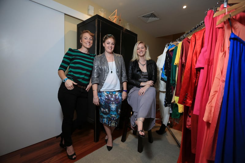 DUBAI, UAE. February 02, 2014 - (L to R) Sisters and founders of My Ex Wardrobe Becky Britton, Teagan Rowlands and Sian Rowlands are photographed in Dubai, February 02, 2014.  (Photo by: Sarah Dea/The National, Story by: Andrea Anastasiou, Business)

