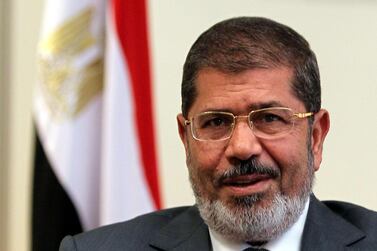 The late Egyptian President Mohamed Morsi  in Cairo, 08 July 2012. EPA
