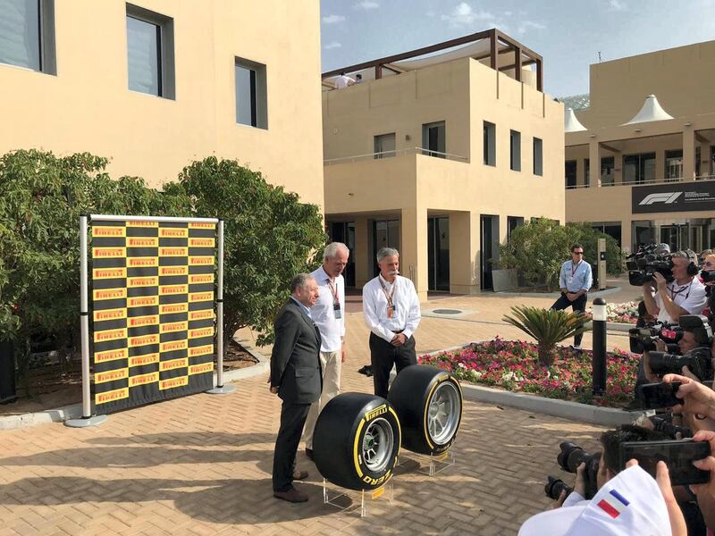 Chase Carey, the chief executive and executive chairman of the Formula One Group, right. Adam Workman / The National