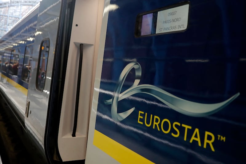 A Eurostar train arrives from Paris to St Pancras in London. AFP