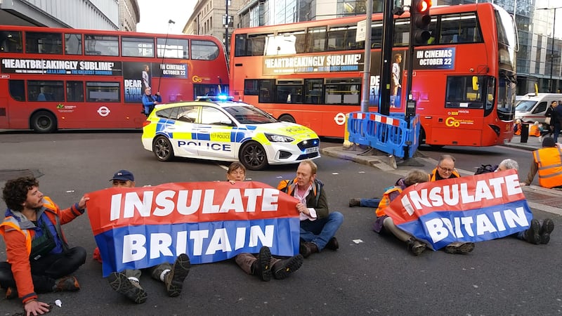 Climate group Insulate Britain has pledged to resume its road-blocking protests on Monday despite the risk of its members being jailed or fined. PA.