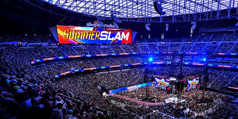 WWE SummerSlam was held in the Allegiant Stadium in Las Vegas. Photo: WWE