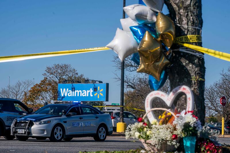 Andre Bing, a Walmart manager, opened fire on fellow employees in the break room, killing six people in the country’s second high-profile mass shooting in four days. Getty Images / AFP 