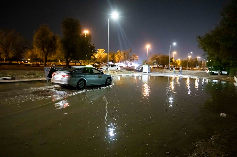 File photo shows flooding in Al Ain in July 2022. Ruel Pableo for The National