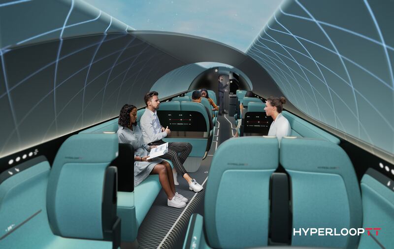 The high-tech mode of transport aims to slash travel times by hitting speeds of up to 1,000kph.