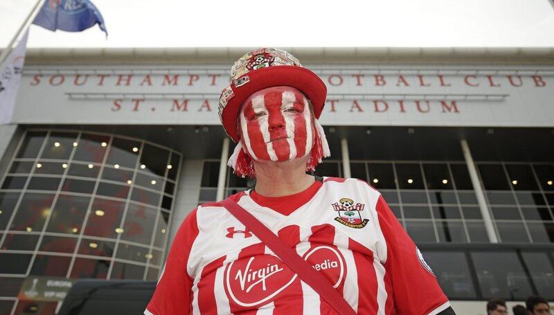 Southampton fan outside the stadium before the match. Henry Browne / Action Images / Reuters