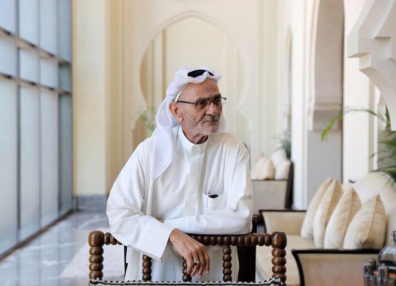 Ajman, United Arab Emirates - October 01, 2018: Portrait of Hafez Reda to go with our coverage of Elderly Day. Monday, October 1st, 2018 at Ajman Saray hotel, Ajman. Chris Whiteoak / The National
