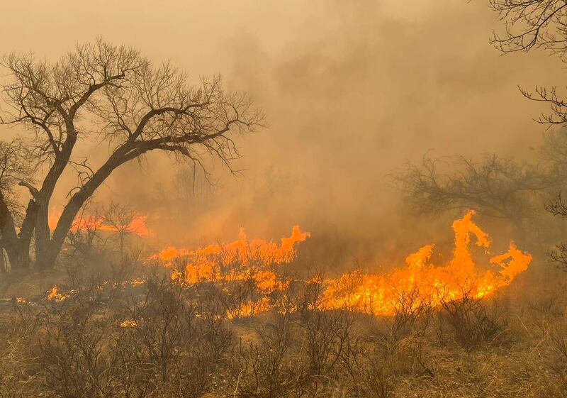 Wildfire rages through Texas. EPA 