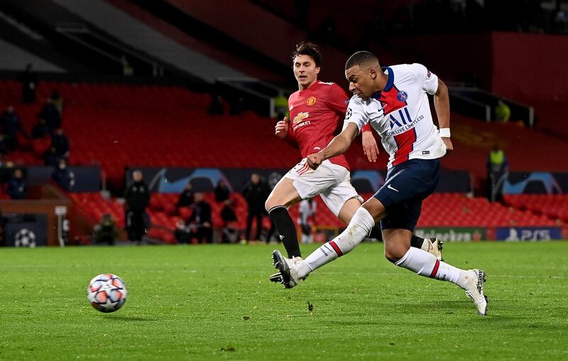 ylian Mbappe, 8 - The charging Mbappe was rewarded for his tenacity when the ball bounced kindly off Maguire and Neymar lashed home after a nice exchange between the two and, although he fired wide on the counter, he was instrumental in the visitor’s third goal too. Getty Images