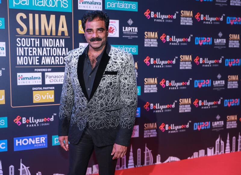 Dubai, United Arab Emirates, September 15, 2018.  SIIMA Day 2 Red Carpet. --- Rockline Venkatesh
Victor Besa/The National
Section:  AC
Reporter:  Felicity Campbell