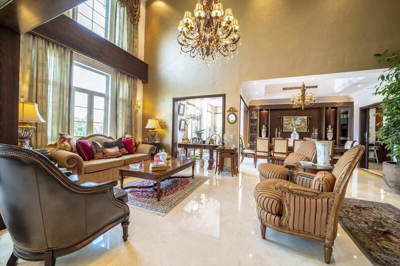 The expansive living area features high ceilings making the area feel even bigger. Courtesy LuxuryProperty.com