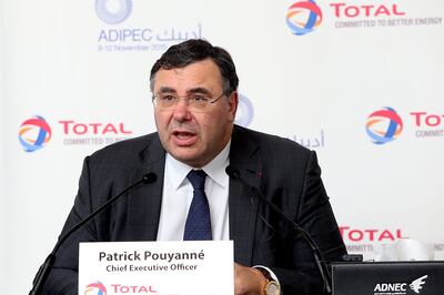 Patrick Pouyanné of TotalEnergies is "convinced" Russia does not want to use natural gas as a weapon in its conflict with Ukraine. Satish Kumar / The National