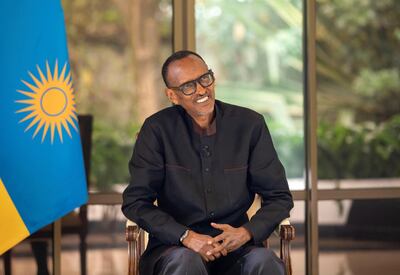 Rwanda's President Paul Kagame talks during an interactive interview with Rwanda Broadcasting Agency in Kigali, Rwanda September 6, 2020. September 6, 2020. President Communications Office/Handout via REUTERS THIS IMAGE HAS BEEN SUPPLIED BY A THIRD PARTY.