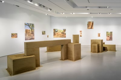Rand Abdul Jabbar rendered Zaha Hadid’s geometric elements in mud brick, in Al Ain, and in clay, in Cincinnati. Photo: Contemporary Arts Centre